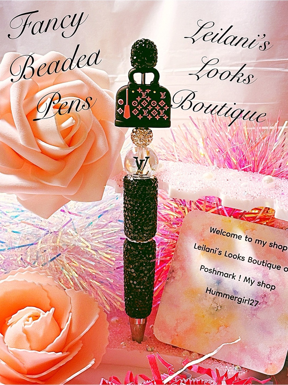Fancy beaded Pen/gifts/clear beads/multicolor purse/
